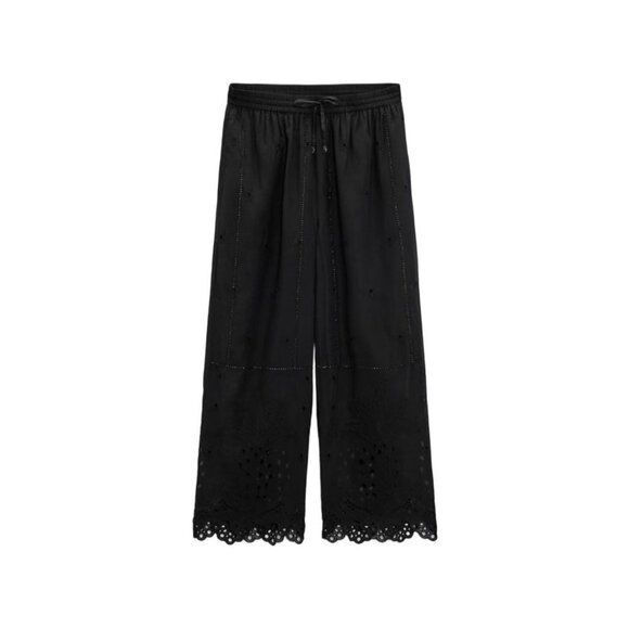 ZARA PANTS WITH OPENWORK EMBROIDERY BLACK SIZE | 5107/052 - Picture 2 of 4